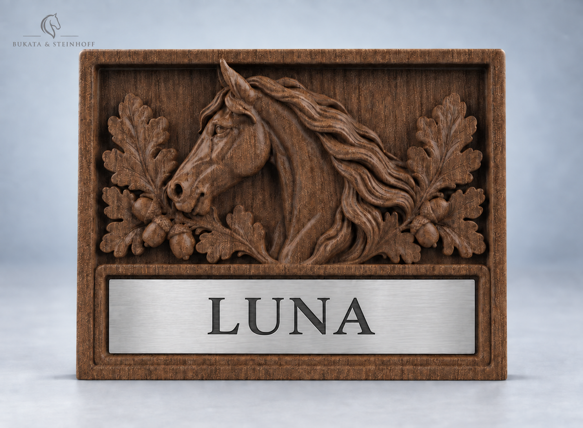 Boxenschild Pferd mit Nane und QR-Code №4