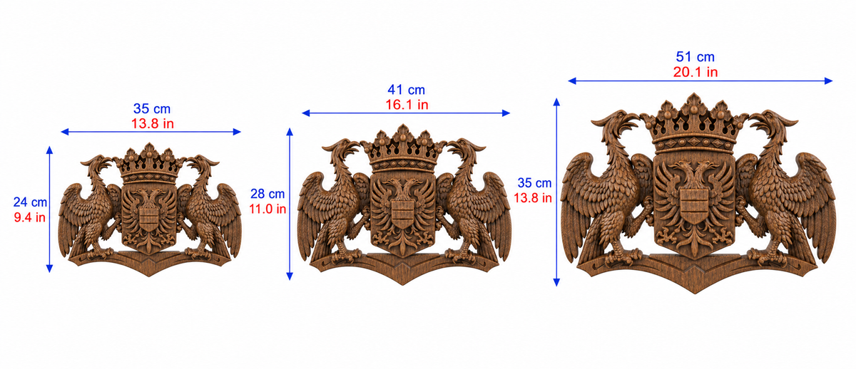Wappen aus Naturholz – Holzrelief, Wanddekoration