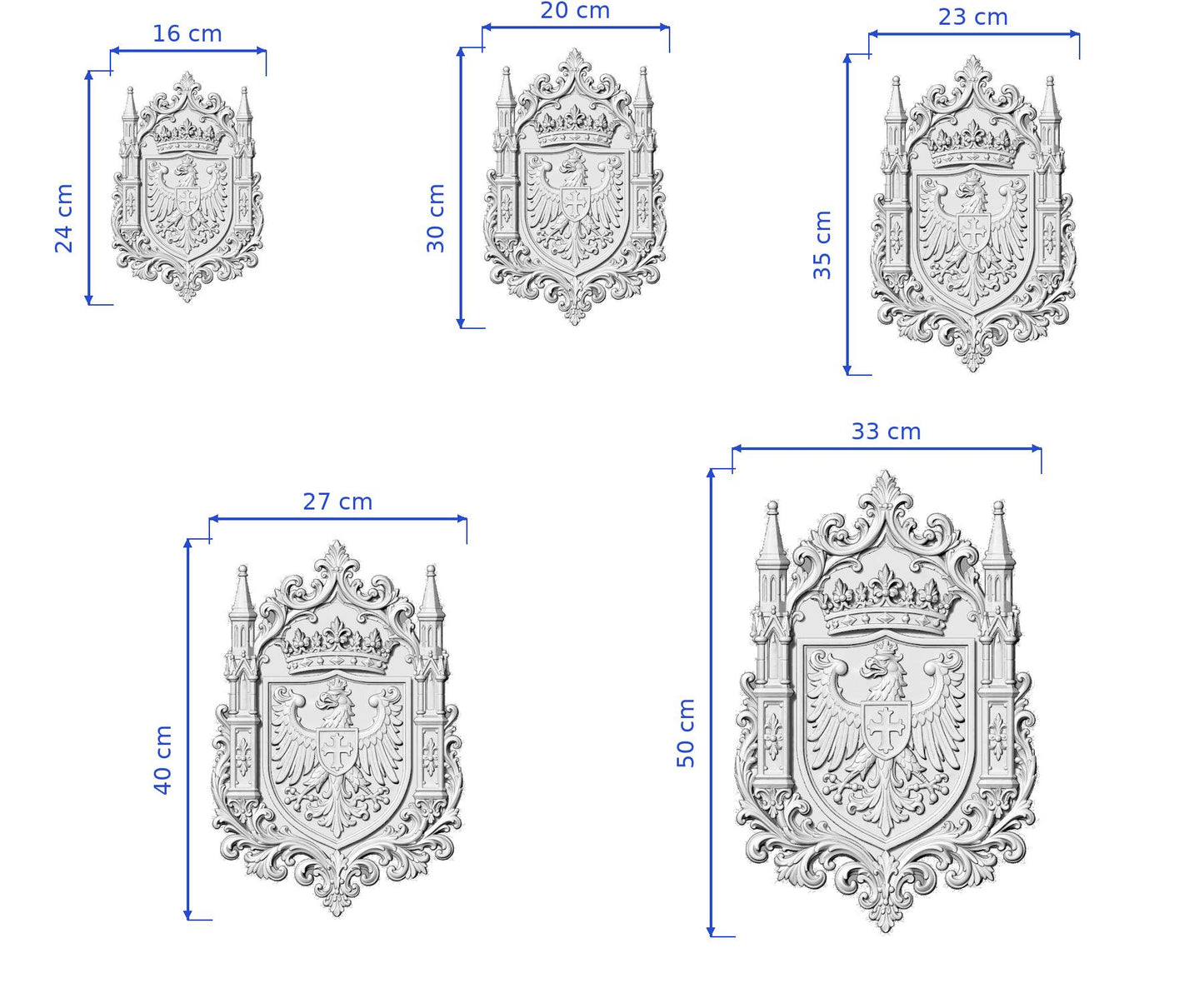Frankfurter Wappen aus Naturholz – Holzrelief, Wanddekoration Frankfurt am Main