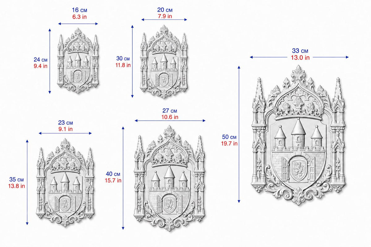 Lüneburg Wappen aus Holz – Stadtwappen als Wanddekoration – Relief mit Löwe und Stadttor – Geschenk für Lüneburg-Fans
