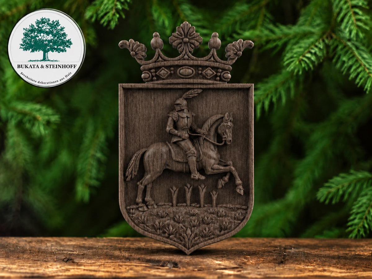 Wappen aus Holz – Stadtwappen als Wanddekoration
